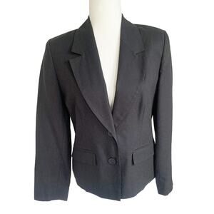 Vintage Country Sophisticates Pendleton Black Blazer Jacket Size 8 Linen Blend